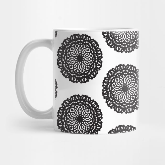 Black Mandala Pattern by thesnowwhyte